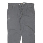 CARHARTT Mens Cotton Blend Grey Regular Fit Straight Leg Trousers W40 L30