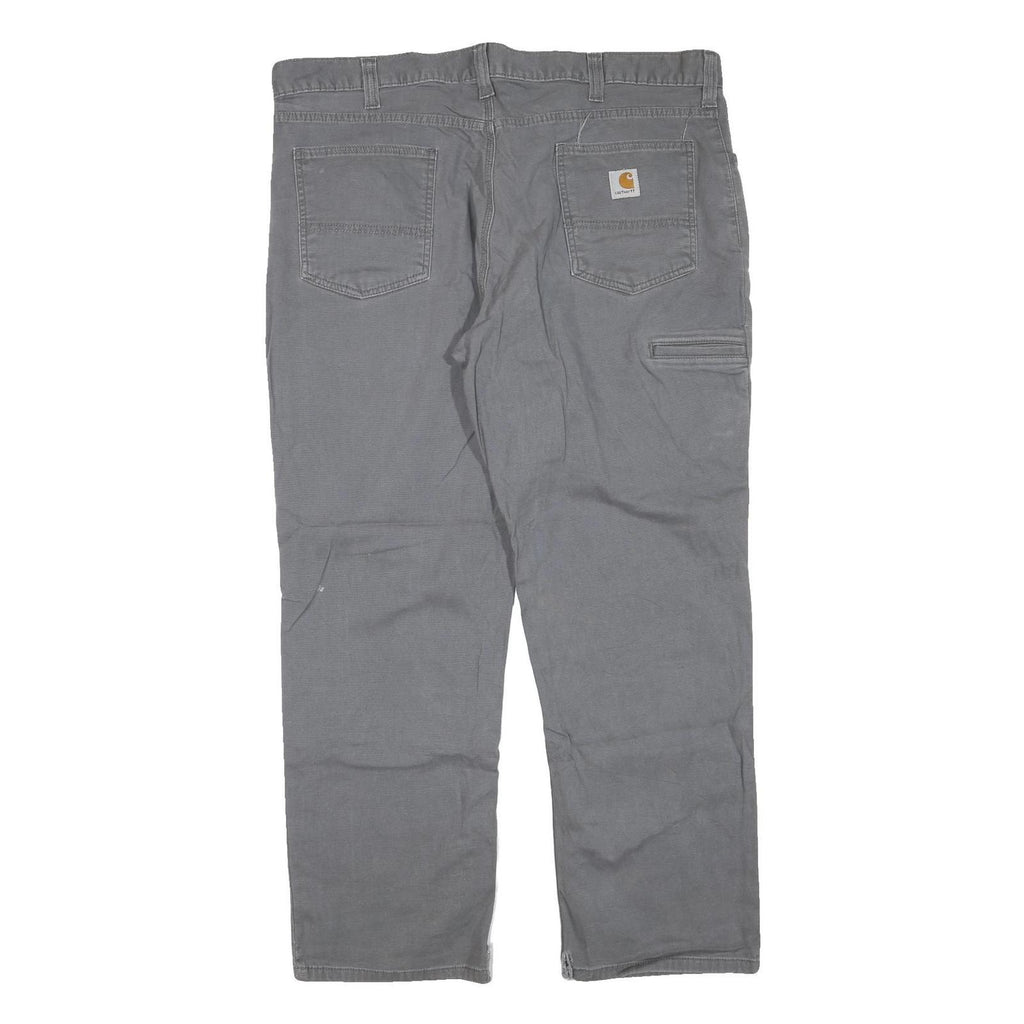 CARHARTT Mens Cotton Blend Grey Regular Fit Straight Leg Trousers W40 L30