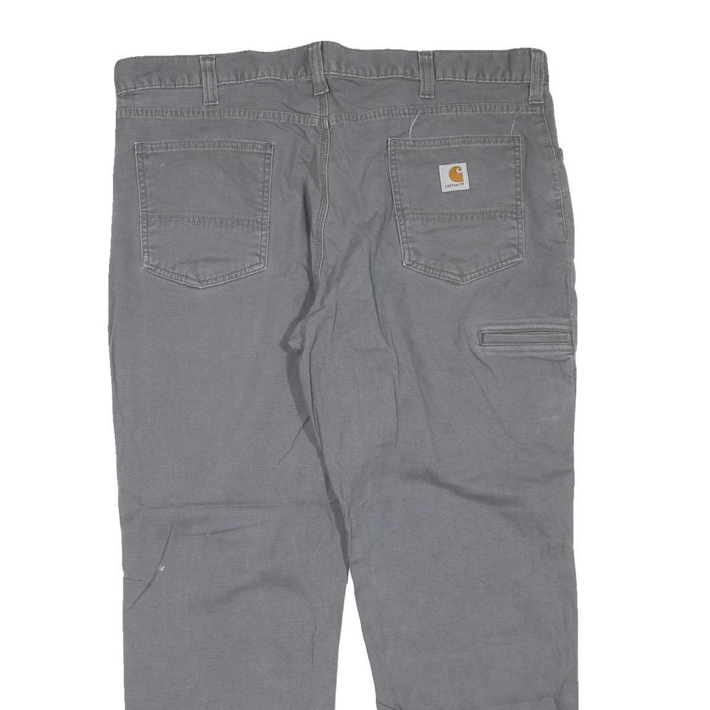 CARHARTT Mens Cotton Blend Grey Regular Fit Straight Leg Trousers W40 L30