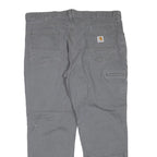 CARHARTT Mens Cotton Blend Grey Regular Fit Straight Leg Trousers W40 L30