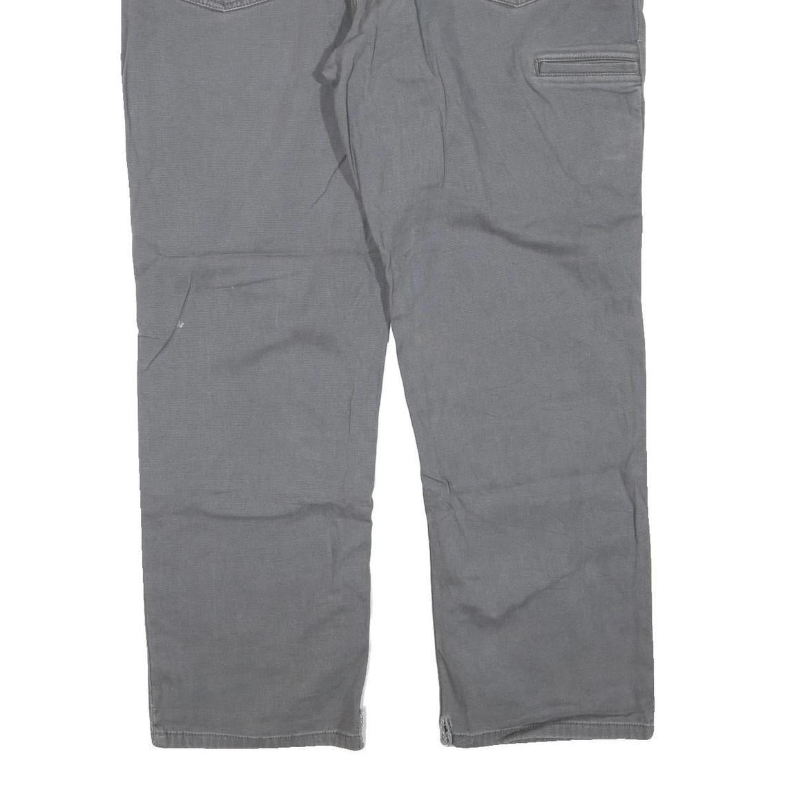 CARHARTT Mens Cotton Blend Grey Regular Fit Straight Leg Trousers W40 L30
