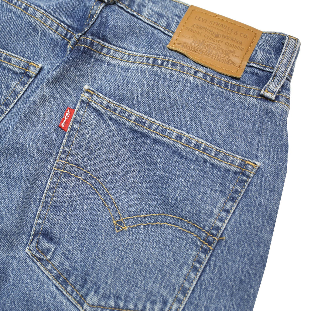 LEVI'S 70S HIGH BIG E Womens Jeans Blue Regular Straight Denim Medium W28 L31