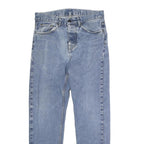 CARHARTT Mens Jeans Blue Regular Straight Denim Stone Wash W32 L29 Workwear