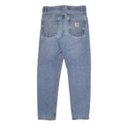 CARHARTT Mens Jeans Blue Regular Straight Denim Stone Wash W32 L29 Workwear