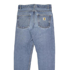 CARHARTT Mens Jeans Blue Regular Straight Denim Stone Wash W32 L29 Workwear
