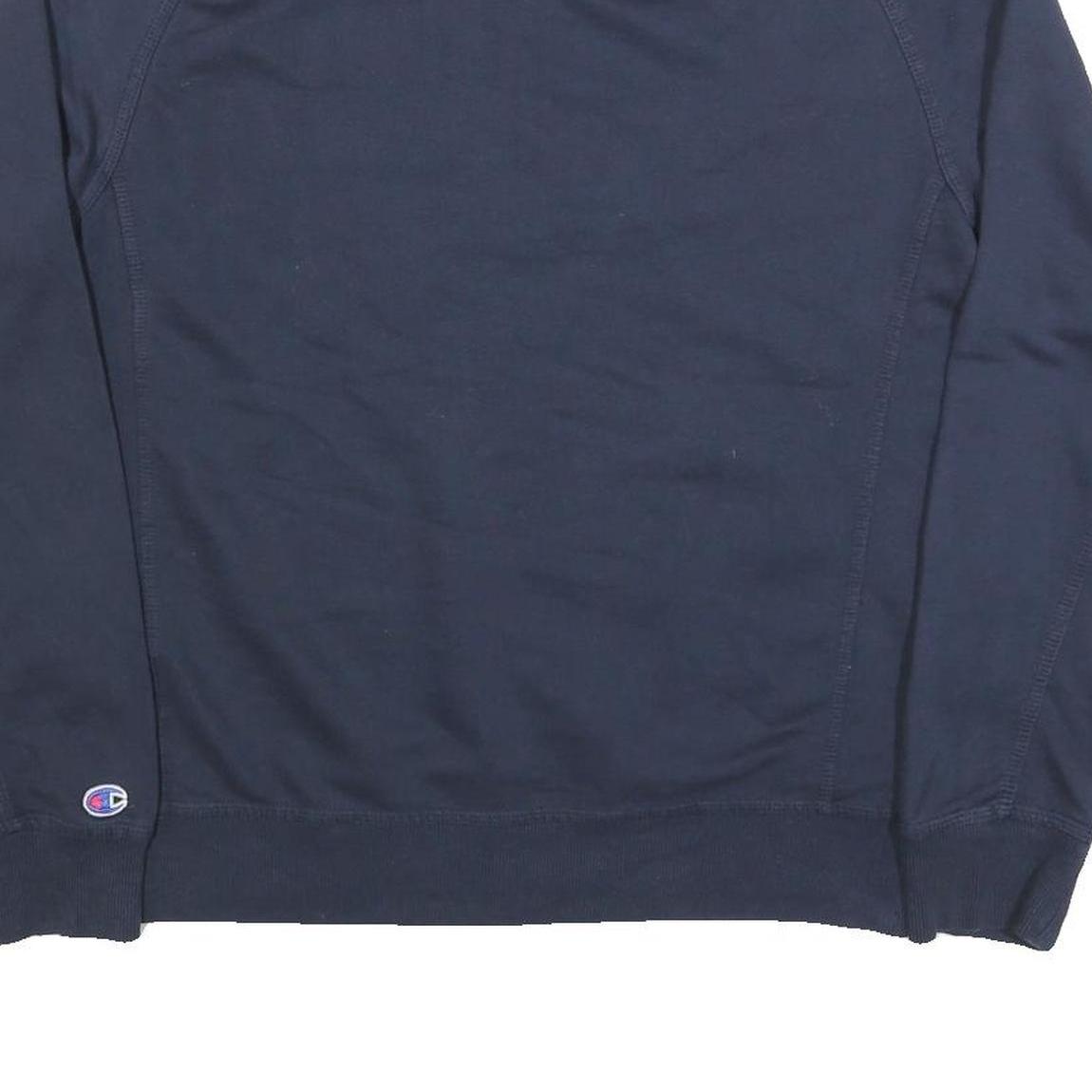 CHAMPION Mens Blue Crew Neck XL Cotton Blend Sweatshirt Pullover Logo