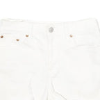 LEVI'S Womens White Casual Denim Shorts S W26 Frayed Hem Stretch Cotton Blend