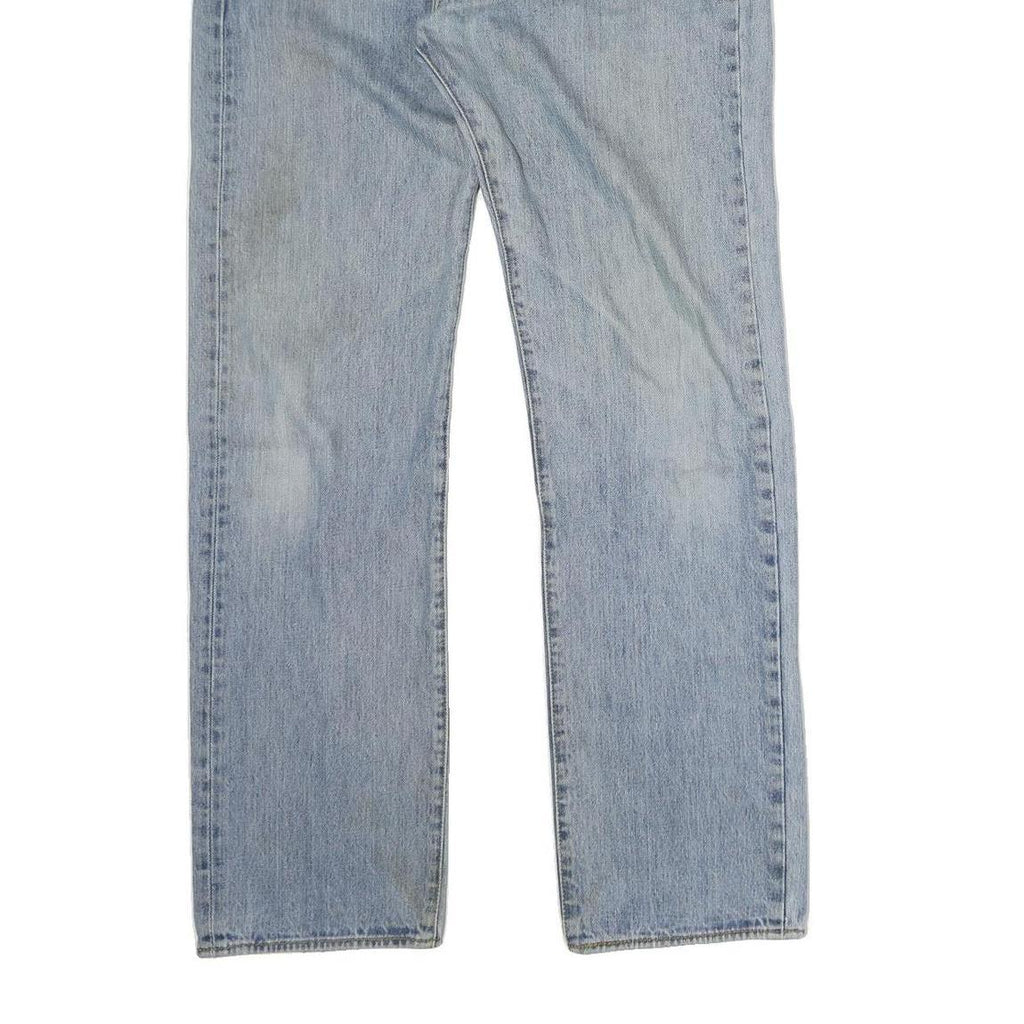 LEVI'S 501 Mens Jeans Blue Regular Straight Denim Light W36 L34 Classic Zip