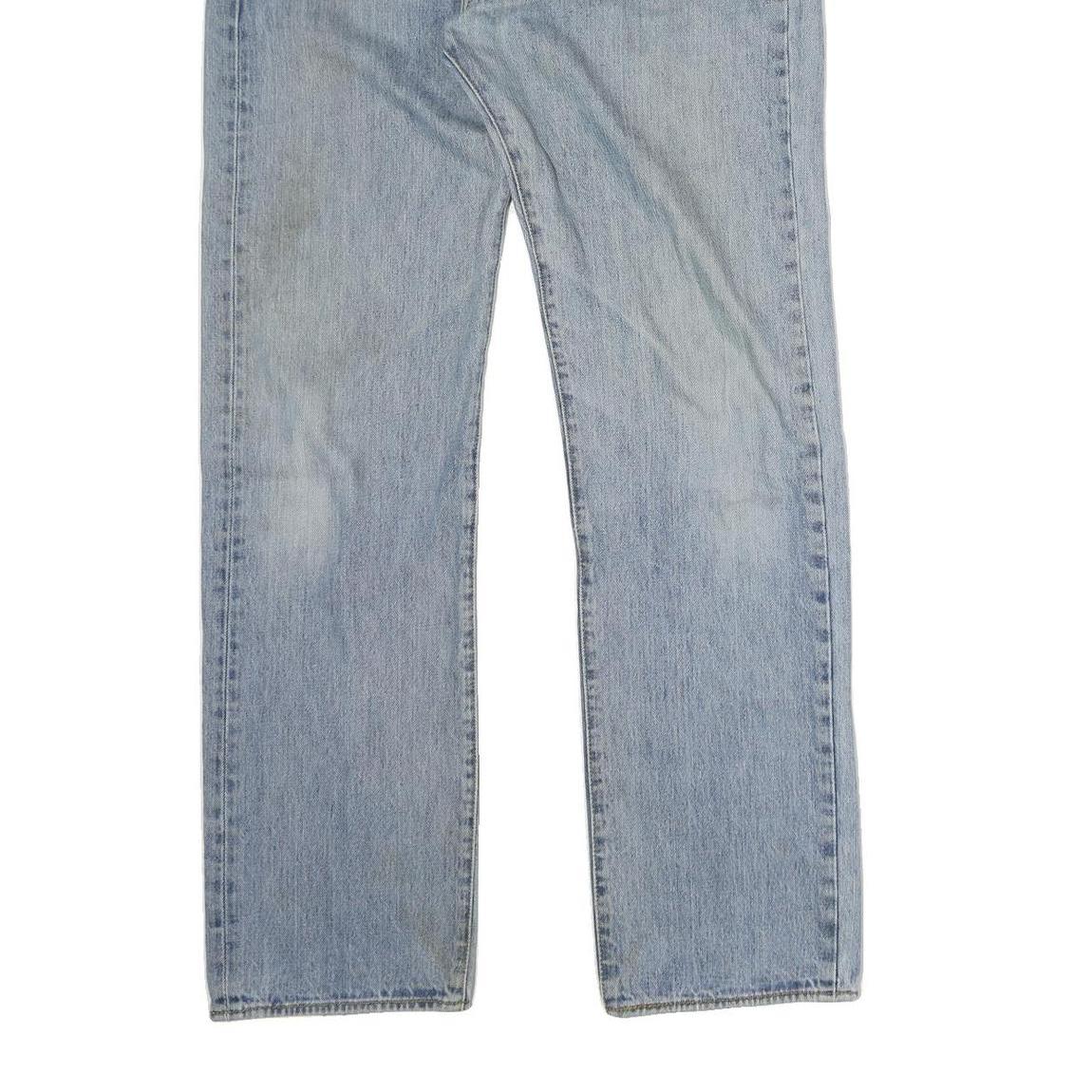 LEVI'S 501 Mens Jeans Blue Regular Straight Denim Light W36 L34 Classic Zip