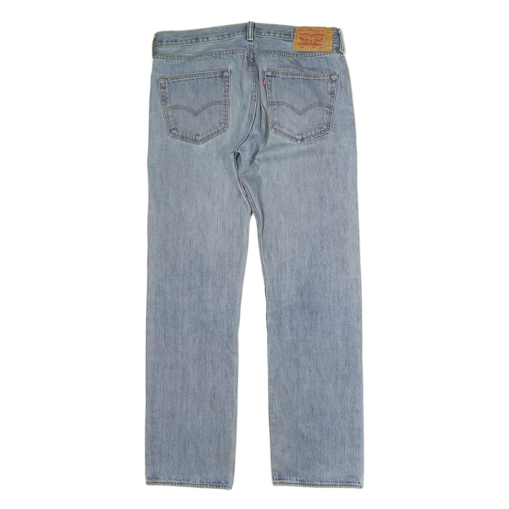 LEVI'S 501 Mens Jeans Blue Regular Straight Denim Light W36 L34 Classic Zip