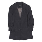 TOPSHOP Womens Black Jacket UK 6 Polyester Blend Classic Button Closure Elegant