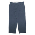 DICKIES Mens Dark Blue Regular Fit Straight Leg Trousers W33 L29 Workwear Zip