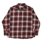 HOBBS CREAK Mens Red & Black Check Shirt XL Cotton Blend Long Sleeve Button