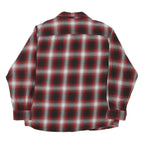 HOBBS CREAK Mens Red & Black Check Shirt XL Cotton Blend Long Sleeve Button