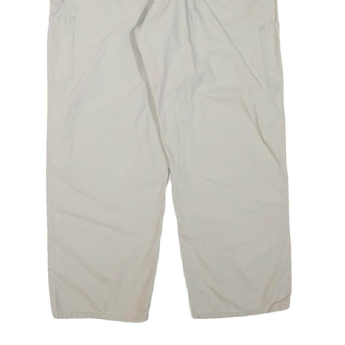 CARHARTT Mens Cotton Blend Beige Regular Fit Straight Leg Trousers W38 L30