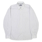 TOMMY HILFIGER Mens White & Blue Checked Shirt XL Button Down Casual Formal