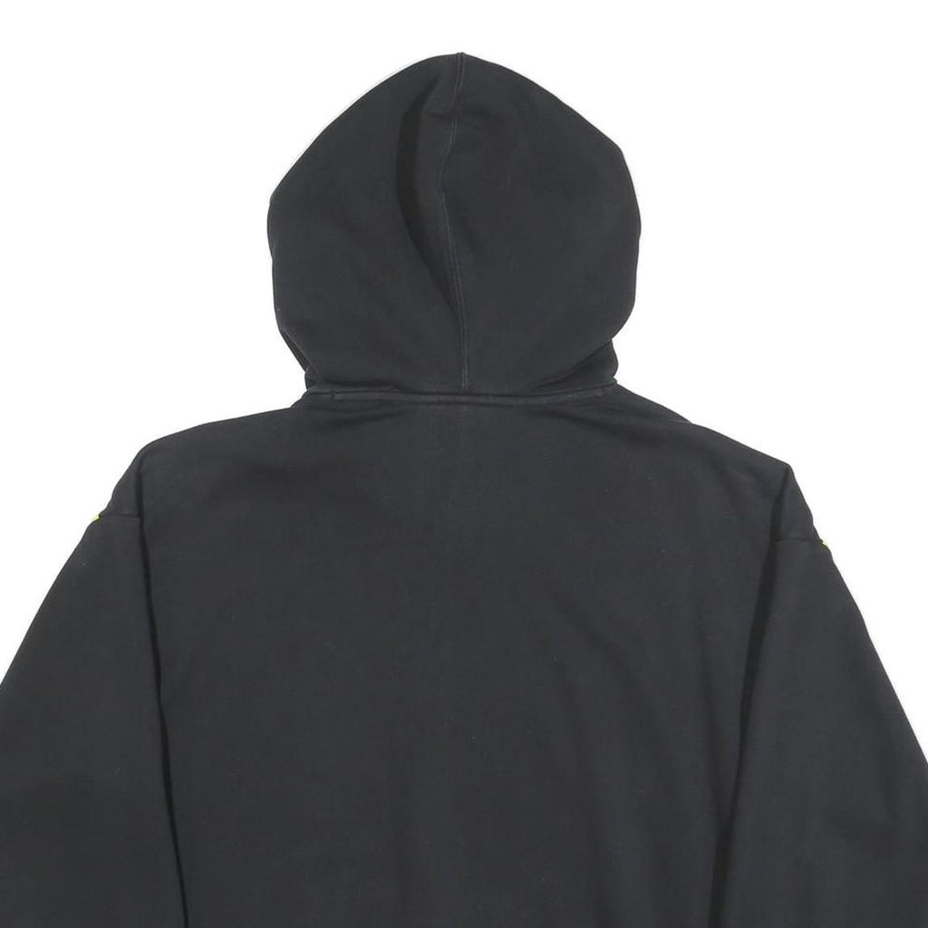 ADIDAS Womens Black Yellow & Orange Striped Hoodie UK 10 Casual Sweatshirt