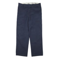DICKIES Mens Cotton Blend Navy Regular Fit Straight Leg Trousers W34 L30