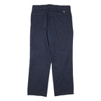 DICKIES Mens Cotton Blend Navy Regular Fit Straight Leg Trousers W34 L30