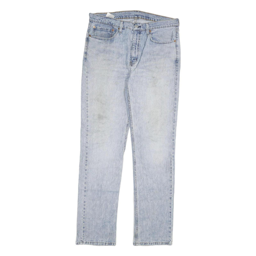 LEVI'S 514 Mens Slim Jeans Blue Denim Light W36 L34 Cotton Blend Zip