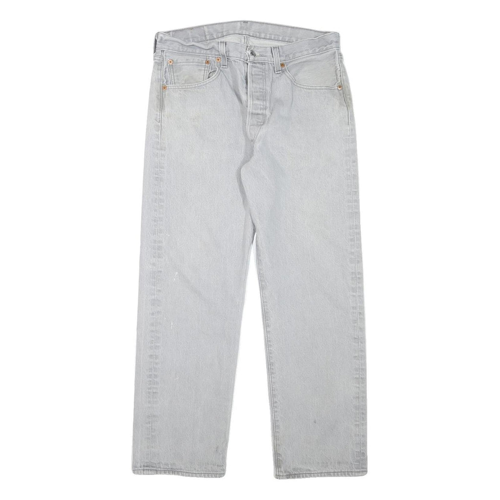 LEVI'S 501 Mens Jeans Light Blue Regular Straight Denim W31 L28 Classic Cotton