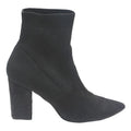 STEVE MADDEN Womens Black Sock Ankle Boots UK 5 Stretch Knit Block Heel Elegant