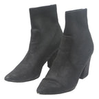 STEVE MADDEN Womens Black Sock Ankle Boots UK 5 Stretch Knit Block Heel Elegant