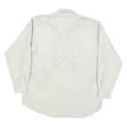 ANDERSON GEOFF Mens Cream L Cotton Blend Casual Button-Down Shirt Long Sleeve