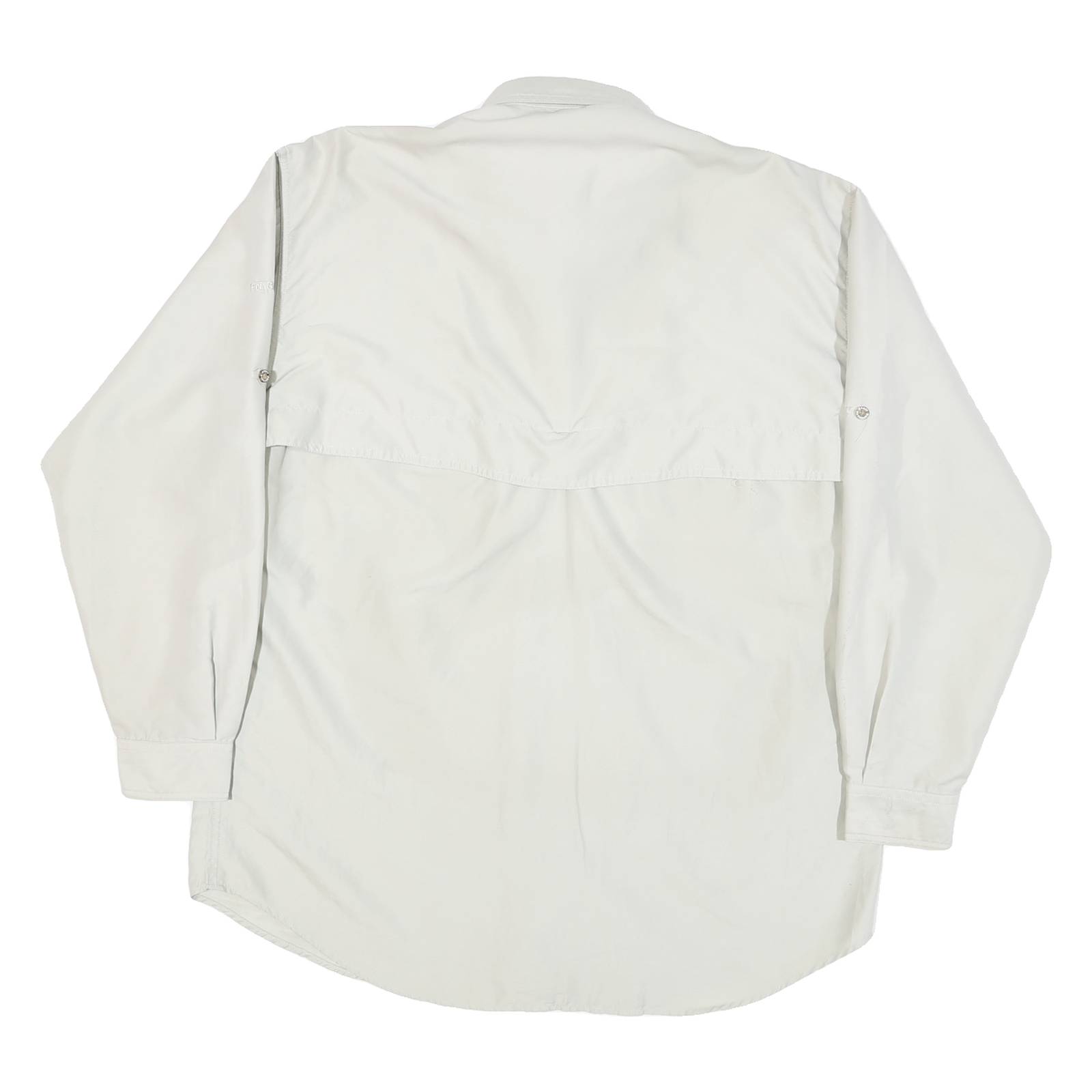 ANDERSON GEOFF Mens Cream L Cotton Blend Casual Button-Down Shirt Long Sleeve