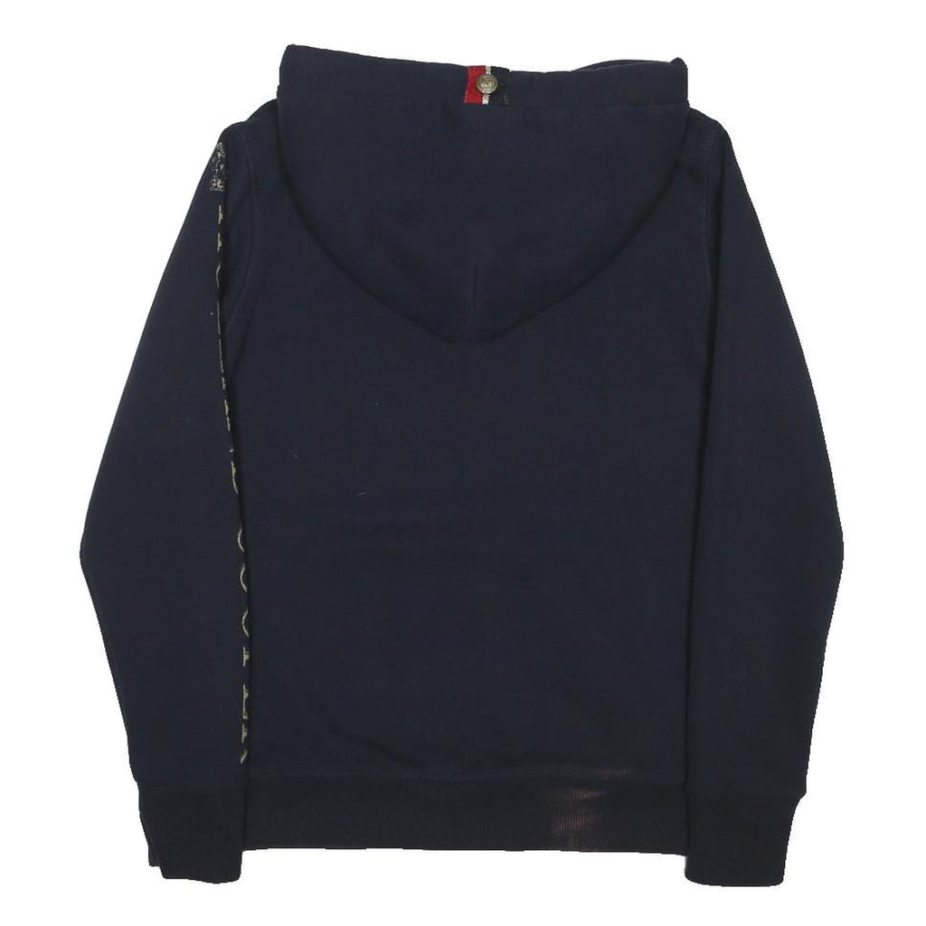 HOLLAND COOPER Womens Navy Hoodie S Cotton Blend Logo Print Casual