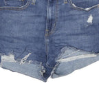 LEVI'S Womens Shorts Blue Denim Distressed S W28 Casual Summer Cut-Off