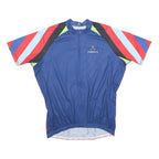 CEROTI Mens Blue Cycling Jersey L Short Sleeve Zip Neck Lightweight