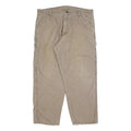 DICKIES Mens Cotton Blend Beige Relaxed Straight Trousers W38 L30 Workwear