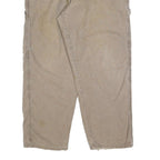 DICKIES Mens Cotton Blend Beige Relaxed Straight Trousers W38 L30 Workwear