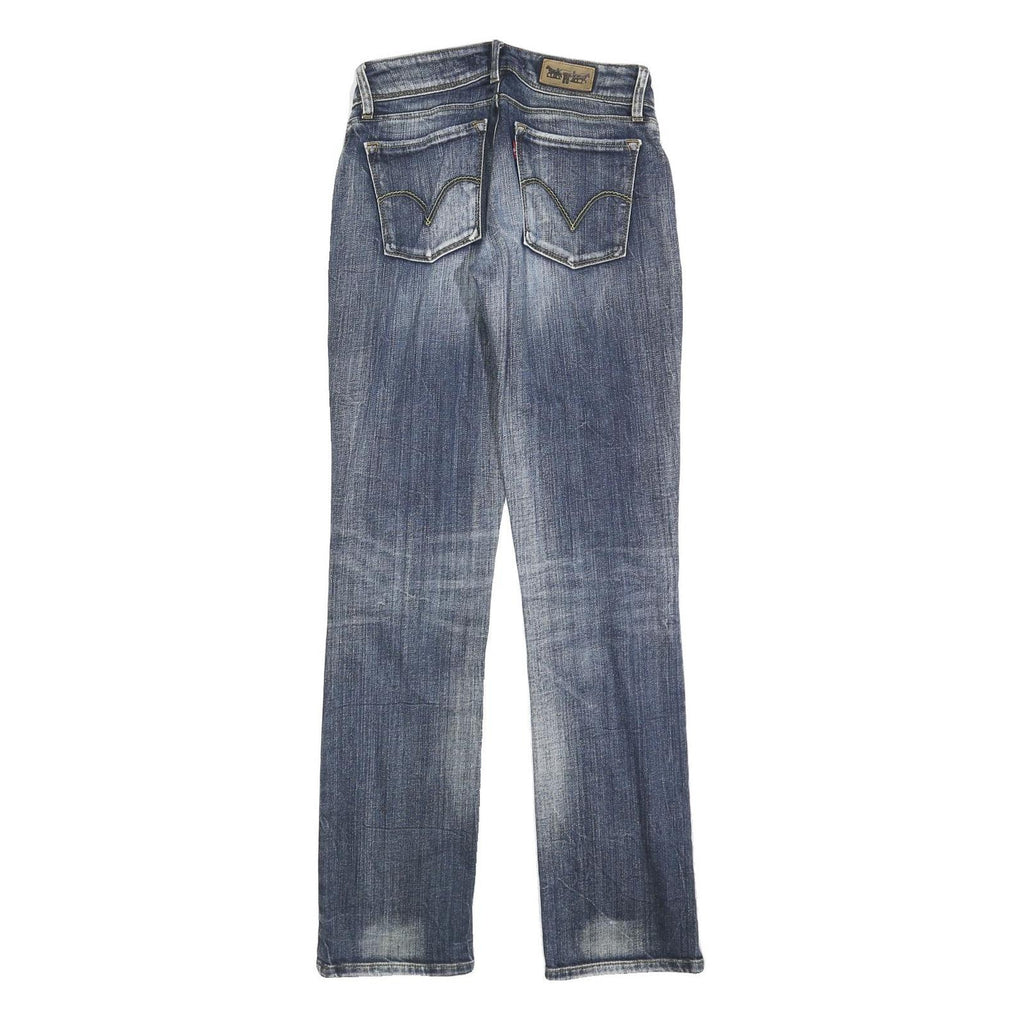 LEVI'S 470 Womens Jeans Blue Slim Straight Denim Medium W28 L34 Zip Closure