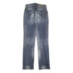 LEVI'S 470 Womens Jeans Blue Slim Straight Denim Medium W28 L34 Zip Closure