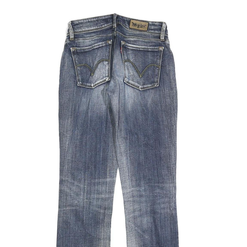 LEVI'S 470 Womens Jeans Blue Slim Straight Denim Medium W28 L34 Zip Closure