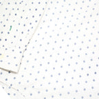 TOMMY HILFIGER Mens White & Navy Patterned Shirt L Long Sleeve Cotton Blend