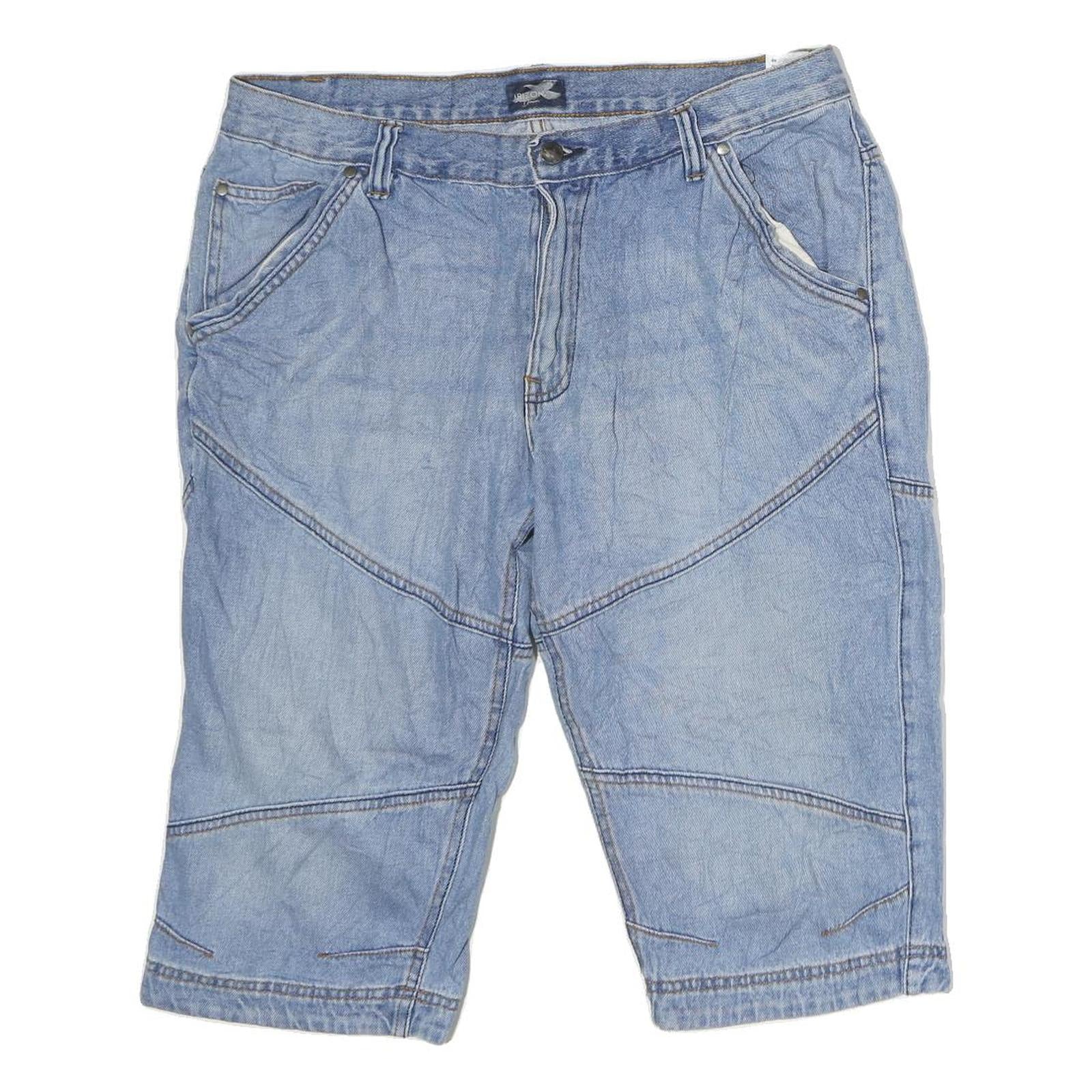 ARIZONA JEAN COMPANY Mens Cotton Blue Denim Casual Shorts XL W38 Relaxed Fit