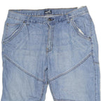 ARIZONA JEAN COMPANY Mens Cotton Blue Denim Casual Shorts XL W38 Relaxed Fit