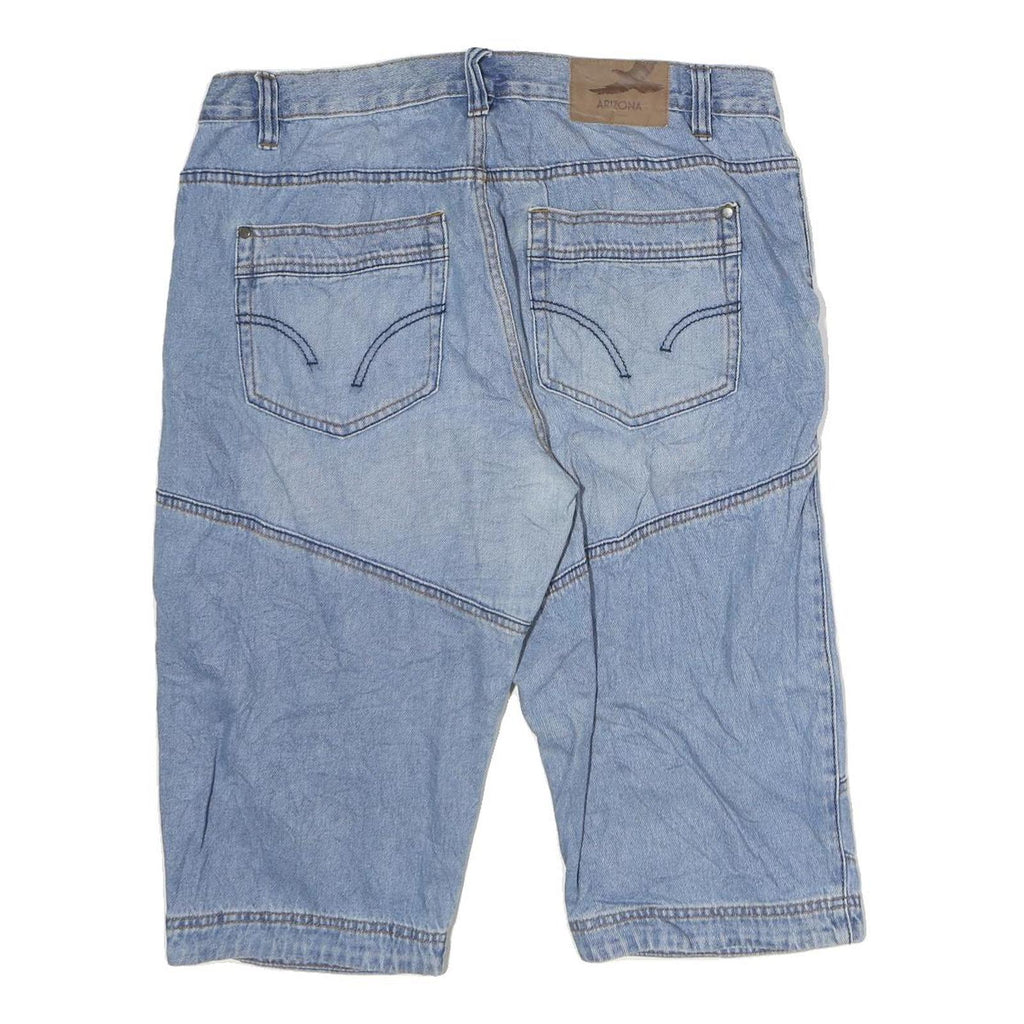 ARIZONA JEAN COMPANY Mens Cotton Blue Denim Casual Shorts XL W38 Relaxed Fit