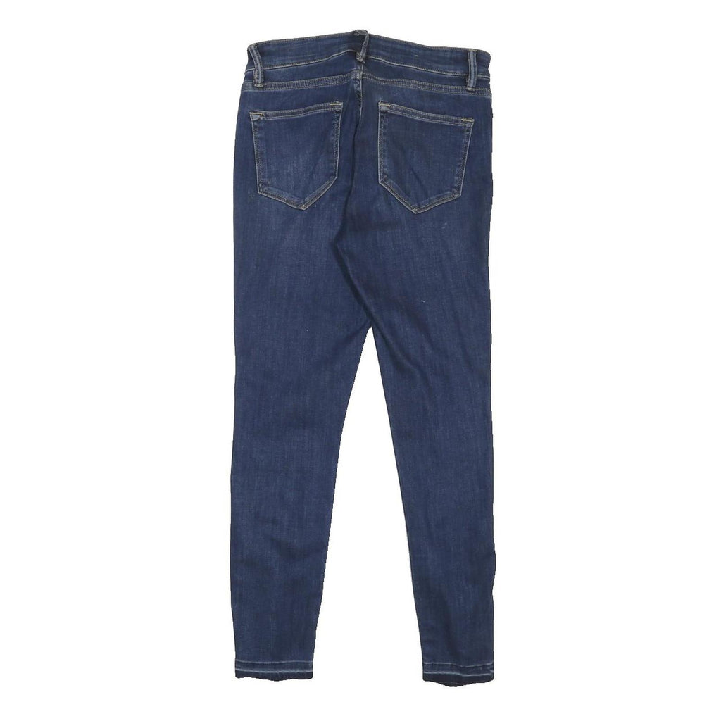 ALL SAINTS Womens Slim Blue Denim Jeans Cotton Blend Zip W28 L27 Stylish Fit