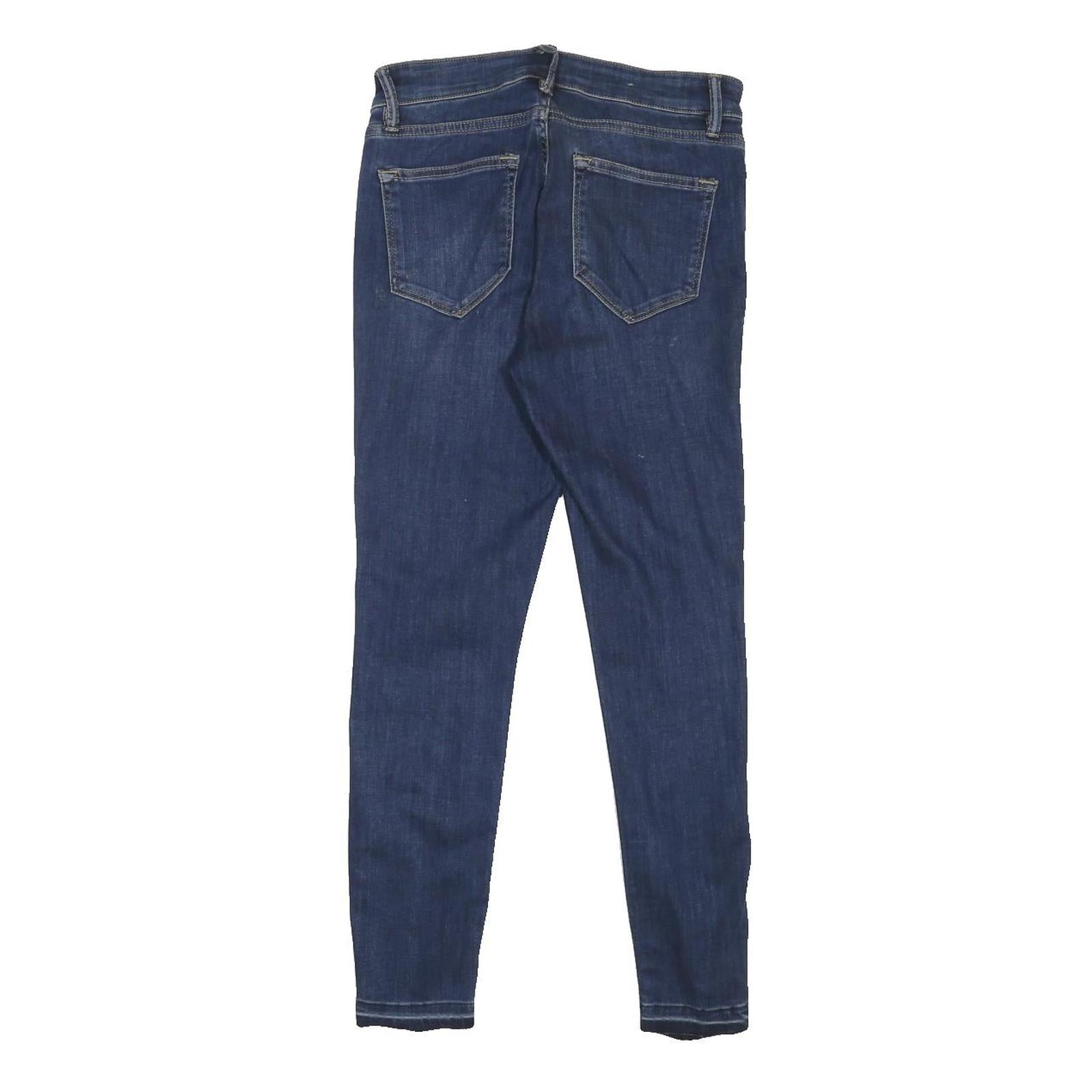 ALL SAINTS Womens Slim Blue Denim Jeans Cotton Blend Zip W28 L27 Stylish Fit