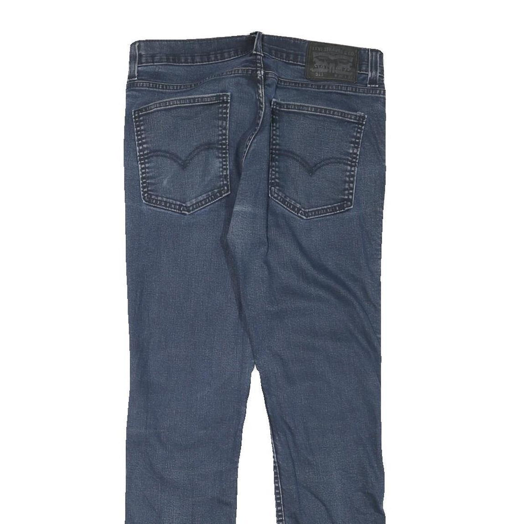 LEVI'S Mens Slim Blue Denim Slim Jeans W30 L30 Classic Cotton Blend Zip