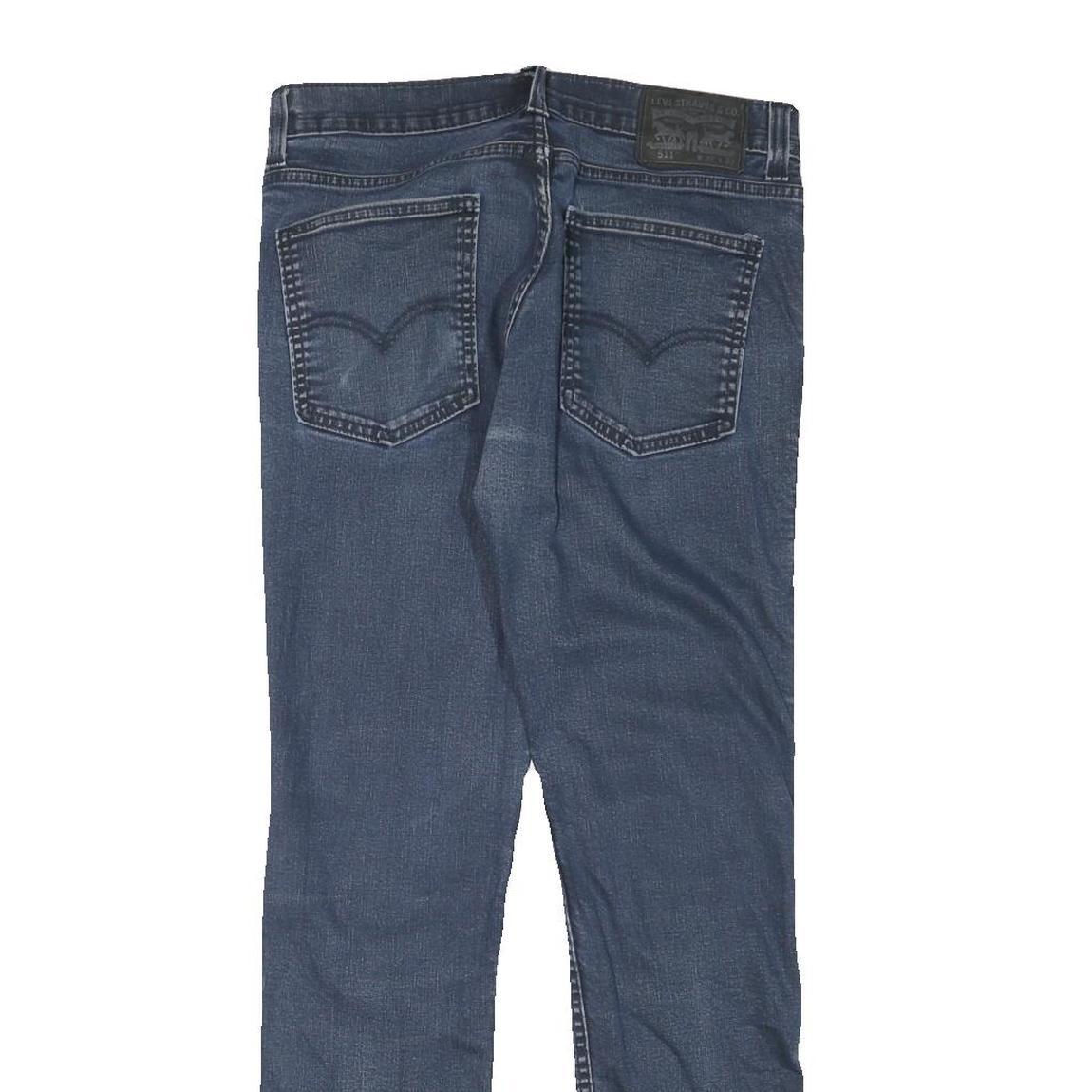 LEVI'S Mens Slim Blue Denim Slim Jeans W30 L30 Classic Cotton Blend Zip