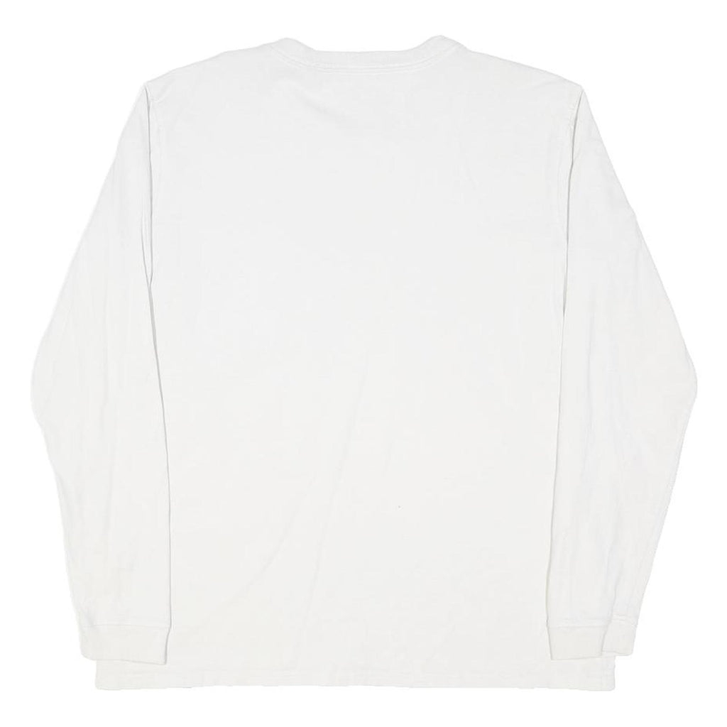 CARHARTT Womens White Long Sleeve Crew Neck Pocket Logo T-Shirt L