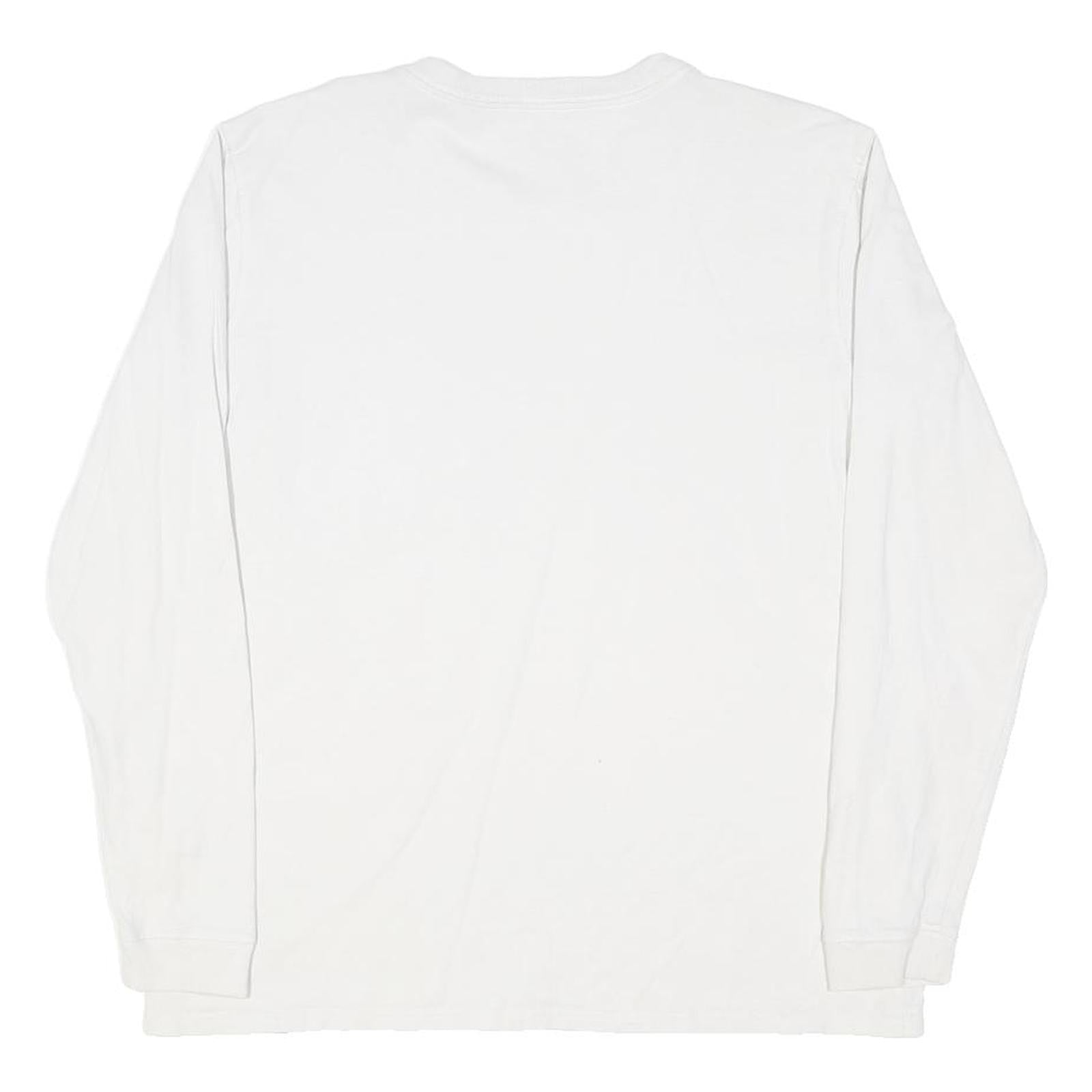 CARHARTT Womens White Long Sleeve Crew Neck Pocket Logo T-Shirt L