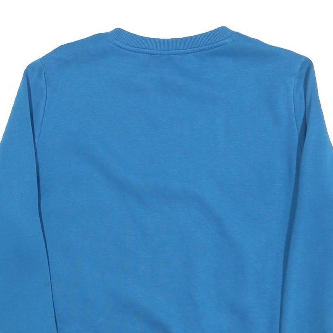 TOMMY HILFIGER Womens Blue Crew Neck M Cotton Blend Sweatshirt Classic Logo