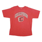 GILDAN Mens Red 2004 Western Conference Champions Graphic T-Shirt XL Short