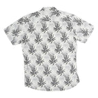WD & JUNIOR Mens White & Black Pattern Cotton Shirt XL Casual Summer Short